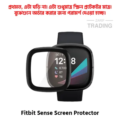 Fitbit Sense Full Coverage Plastic Screen Protector Premium Smartwatch Protection